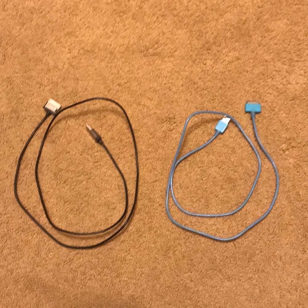 2 Old iPhone Chargers